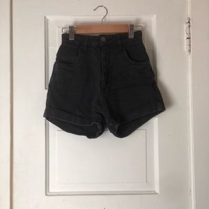 Cotton-On black high wasted shorts.